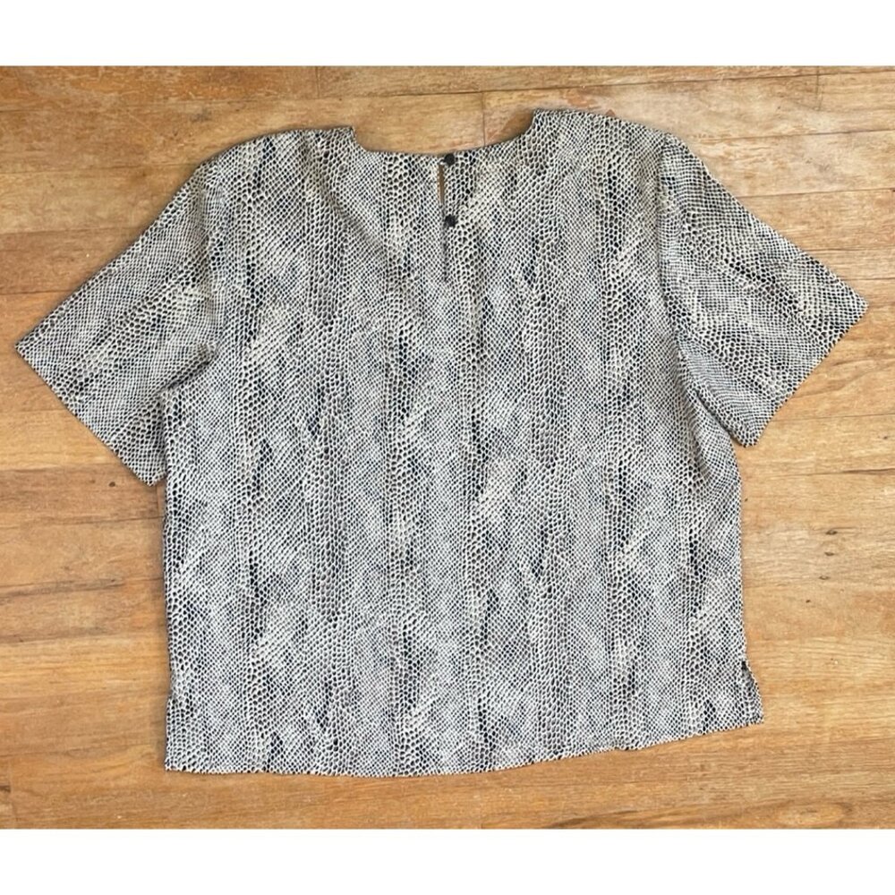 Vintage Snake/Python Print Blouse Size Large 1990… - image 4